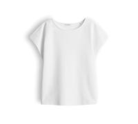 OPUS Damen Kurzarmshirt | Jerseyshirt aus nachhaltigem BCI Cotton Regular Fit Milk, 42