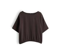 OPUS Damen Kurzarmshirt | Jerseyshirt im Materialmix Regular Fit Affogato, 40