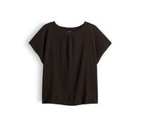 OPUS Damen Kurzarmshirt | Jerseyshirt mit Crinkle Effekt Regular Fit Affogato, 36