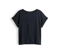 OPUS Damen Kurzarmshirt | Jerseyshirt mit Crinkle Optik Regular Fit Coal Blue, 36