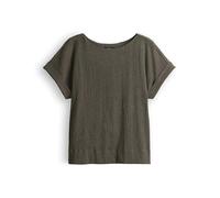 OPUS Damen Kurzarmshirt | Jerseyshirt mit Crinkle Optik Regular Fit Olive Leaf, 36
