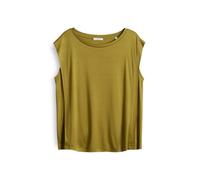 OPUS Damen Kurzarmshirt | Jerseyshirt SALLO Regular mit seitlichem Falteneinsatz Tropical Moss, 44