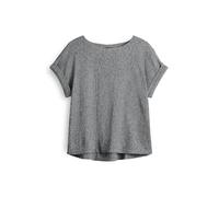 OPUS Damen Kurzarmshirt | Jerseyshirt SIEKO Regular in melierter Crinkle Optik Coal Blue, 40