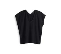 OPUS Damen Kurzarmshirt | Jerseyshirt SIRUKUS Structure Regular mit Crash Effekt Black, 38