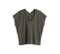 OPUS Damen Kurzarmshirt | Jerseyshirt SIRUKUS Structure Regular mit Crash Effekt Olive Leaf, 38
