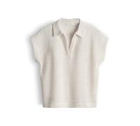 OPUS Damen Kurzarmshirt | Poloshirt in Häkeloptik Regular Fit Natural Glaze, 42