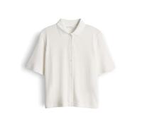 OPUS Regular Fit Poloshirt mit durchgehender Knopfleiste in Offwhite, Größe 40