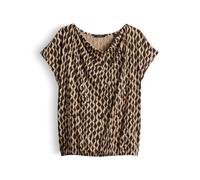 OPUS Damen Kurzarmshirt | Printshirt aus weich fließender Viskose Regular Fit Affogato, 38