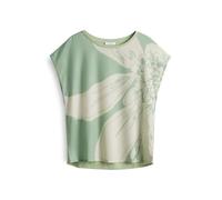 OPUS Damen Kurzarmshirt | Printshirt SAMELIE Print Regular mit floraler Artwork Green Glow, 44