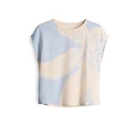 OPUS Damen Kurzarmshirt | Printshirt SAMELIE Print Regular mit floraler Artwork Oxford Blue, 36