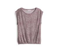 OPUS Damen Kurzarmshirt | Printshirt STRUKI MINIMAL Regular aus ECOVERO™ Viskose Cassis, 44