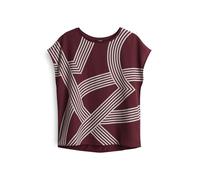 OPUS Damen Kurzarmshirt | SABETHI Print Regular Printshirt im Materialmix Cassis, 44