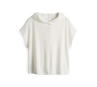 OPUS Damen Kurzarmshirt | SAHUDI Regular Kapuzenshirt mit Rippstruktur Milk, 44