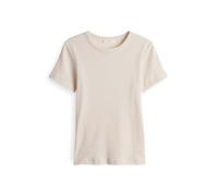 OPUS Damen Kurzarmshirt | SAMUNA Feines Rippshirt Slim aus BCI Cotton Mix Natural Glaze, 44
