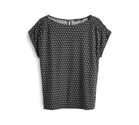 OPUS Damen Kurzarmshirt | SEKADI MINIMAL Regular Printshirt aus fließender Viskose Coal Blue, 44