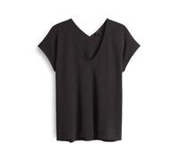 OPUS T-Shirt aus Viskose-Mix mit V-Ausschnitt Modell 'SIRUKUS' in Dunkelbraun, Größe 38