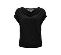 OPUS Damen Kurzarmshirt | Shirt SUBWINA Regular aus natürlichen Leinen Black, 38