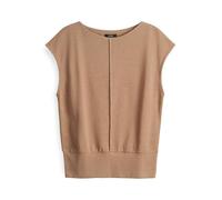 OPUS Damen Kurzarmshirt | SIESA Regular Jerseyshirt in Strickoptik golden Oak, 44