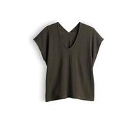 OPUS Damen Kurzarmshirt | SIRUKUS Structure Boxy Fit Shirt mit Crash Effekt deep Green, 40