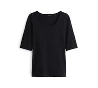 OPUS Damen Kurzarmshirt | Slim Shirt aus Jersey Black, 36