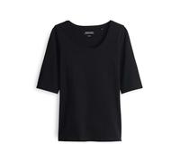 Opus Fashion Damen Kurzarmshirt SERTA Slim Shirt aus Jersey Schwarz 40