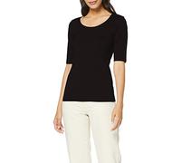 OPUS Damen Kurzarmshirt | Slim Shirt aus Jersey Black, 40