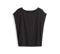 OPUS Damen Kurzarmshirt | Strukturiertes Shirt SEFURO Loose aus Jersey Midnight Brown, 40