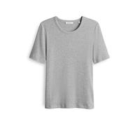 OPUS Damen Kurzarmshirt | SULCHEN Slim Shirt aus melangiertem Rippjersey Hazy Fog Melange, 42
