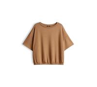 OPUS Damen Kurzarmshirt | T-Shirt mit elastischem Ballonsaum Regular Fit Ginger Bread, 40