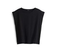 Opus Fashion Damen T-Shirt Sallso Regular mit dekorativer Lochspitze Schwarz 38