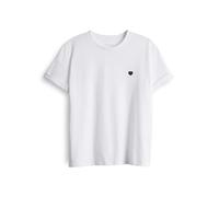 OPUS Damen Kurzarmshirt | T-Shirt SERZ Regular aus Organic Cotton White, 40