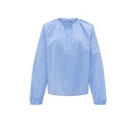 OPUS Damen Langarmbluse | Bluse FIDORA Loose aus nachhaltiger Baumwolle Blue Salt, 42