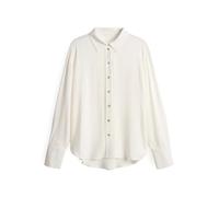 OPUS Damen Langarmbluse | FAHLA Regular Hemdbluse in Twillstruktur Milk, 42