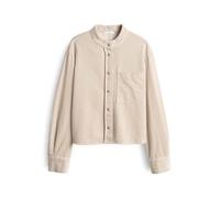 OPUS Damen Langarmbluse | FALVE Boxy Cordbluse aus Baumwolle Macadamia, L