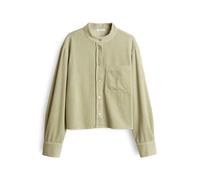 OPUS Damen Langarmbluse | FALVE Boxy Cordbluse aus Baumwolle Soft Matcha, M