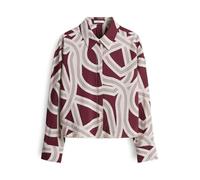 OPUS Regular Fit Bluse mit Manschetten Modell 'Famena' in Bordeaux, Größe 42