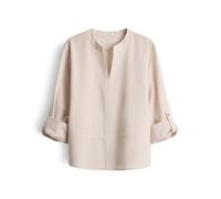 OPUS Regular Fit Bluse mit V-Ausschnitt Modell 'Feleen' in Beige, Größe 42