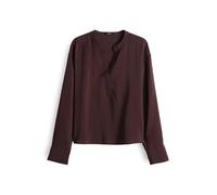 Opus Fashion Damen-Langarmbluse FEMYN Loose Tunikabluse mit dezenter Struktur Orange 44