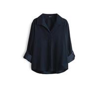 OPUS Damen Langarmbluse | FERIKA Loose Tunikabluse aus feinem Cord Coal Blue, 36