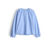 OPUS Damen Langarmbluse | FIMOMA Loose Feminine Bluse aus Chambray Water Blue, 44