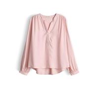 Opus Fashion Damen Langarm‑Tunikabluse Flanora, locker feminin, Twilloptik, Coral Blush, Größe 36