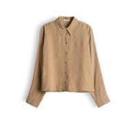 OPUS Damen Langarmbluse | Flowy Regular fließende Bluse mit feiner Twilloptik Salted Caramel, 44