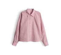 OPUS Damen Langarmbluse | FOHO Regular Hemdbluse mit mehrfarbigen Streifen Coral Blush, 42