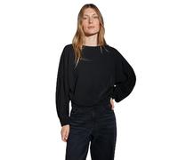 OPUS Damen Langarmbluse | FOSMA Loose Blusenshirt mit Fledermausärmeln Black, 36