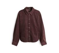 OPUS Damen Langarmbluse | FRENKI Regular Overshirt aus Cord Dark Grape, 34