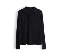 OPUS Damen Langarmbluse | FRERA Regular Shirtbluse aus Material Mix Black, 40