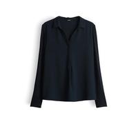 OPUS Damen Langarmbluse | FRERA Regular Shirtbluse aus Material Mix Coal Blue, 36
