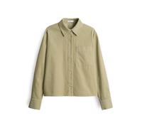 OPUS Damen Langarmbluse | FRONE Boxy Cord Overshirt aus BCI Cotton Soft Matcha, 36