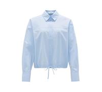 OPUS Damen Langarmbluse | Hemdbluse FANDRA Boxy Fit aus Leichter Baumwolle Blue Salt, 44