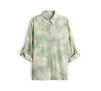 Opus Fashion Damenbluse Fumine Bohème - Langarm mit floralem Print Grün Größe 34